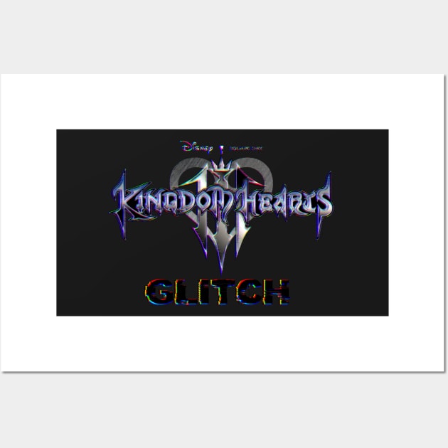 Kingdom Hearts - Logo Glitch Effect Wall Art by eugen900000